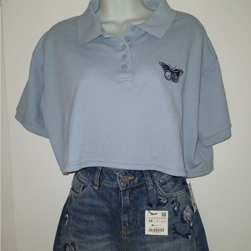🎉🆕Vine and Valley Cropped Polo Top